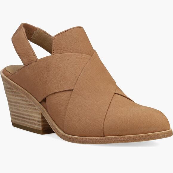 Eileen Fisher Shoes - New Eileen Fisher Token Slingback Bootie Leather Latte Brown Tan Women's size 10